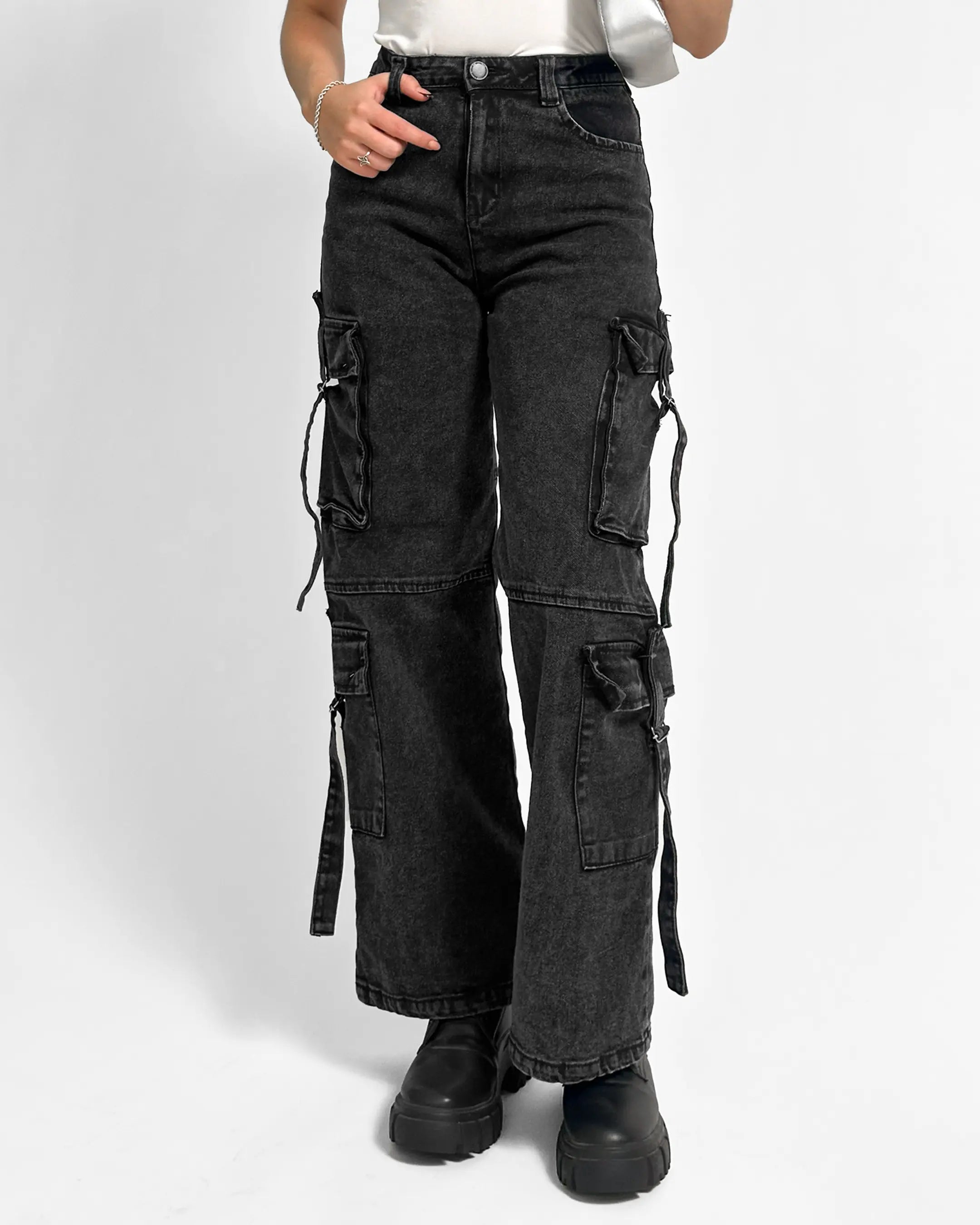 Jeans cargo RX Negro - Baggy