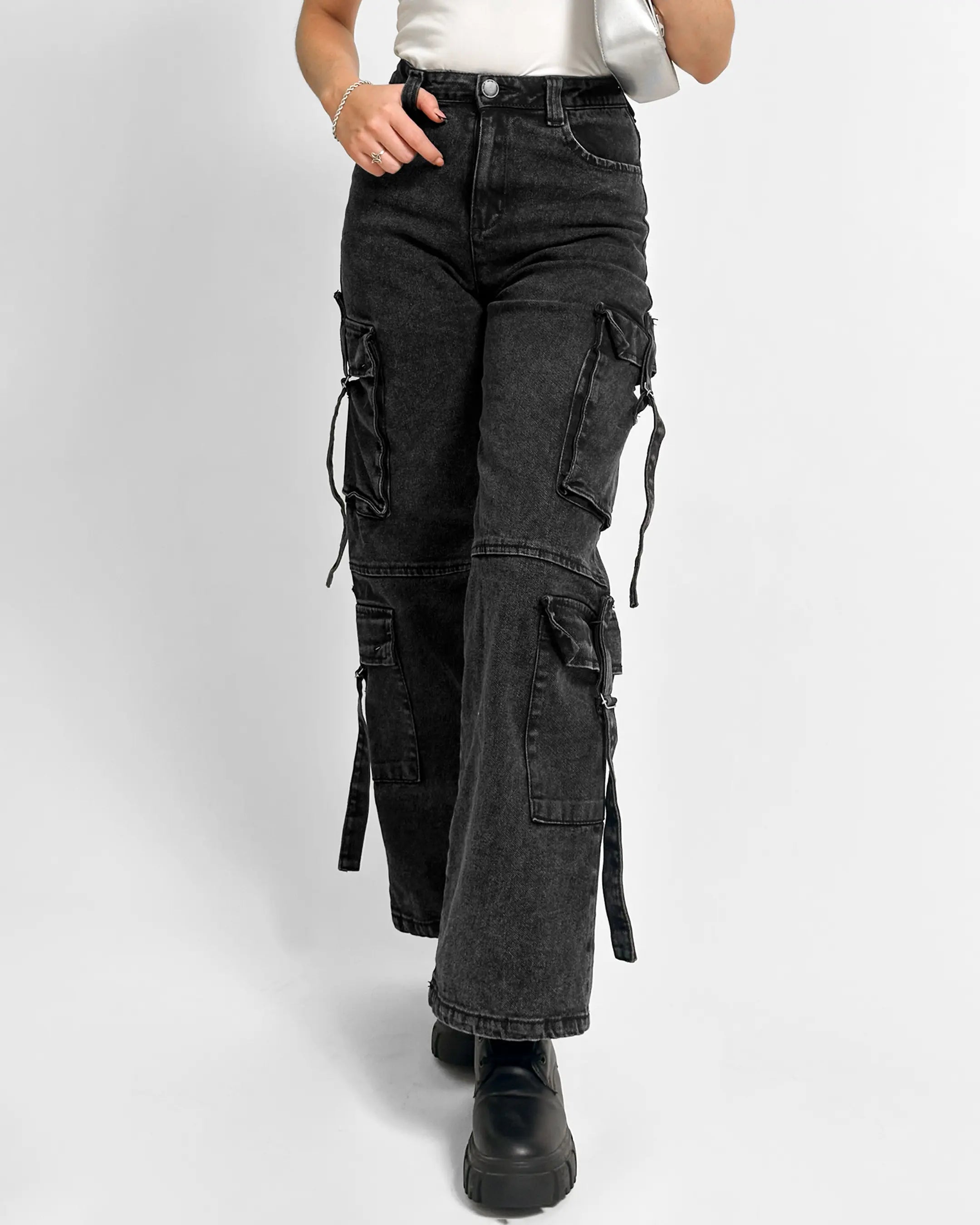Jeans cargo RX Negro - Baggy