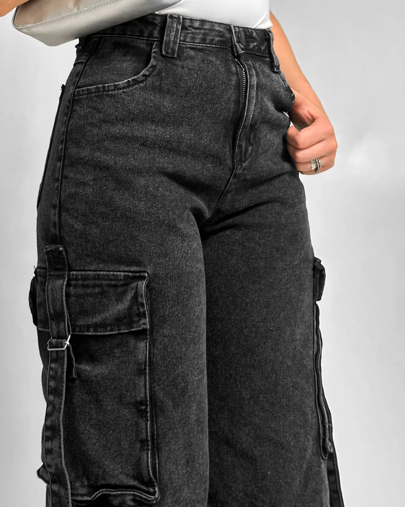 Jeans cargo RX Negro - Baggy