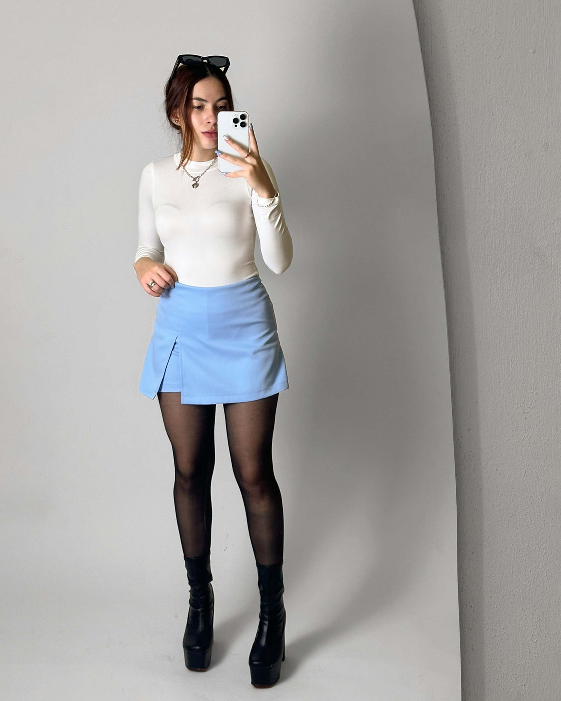 Falda Short Berlín Azul