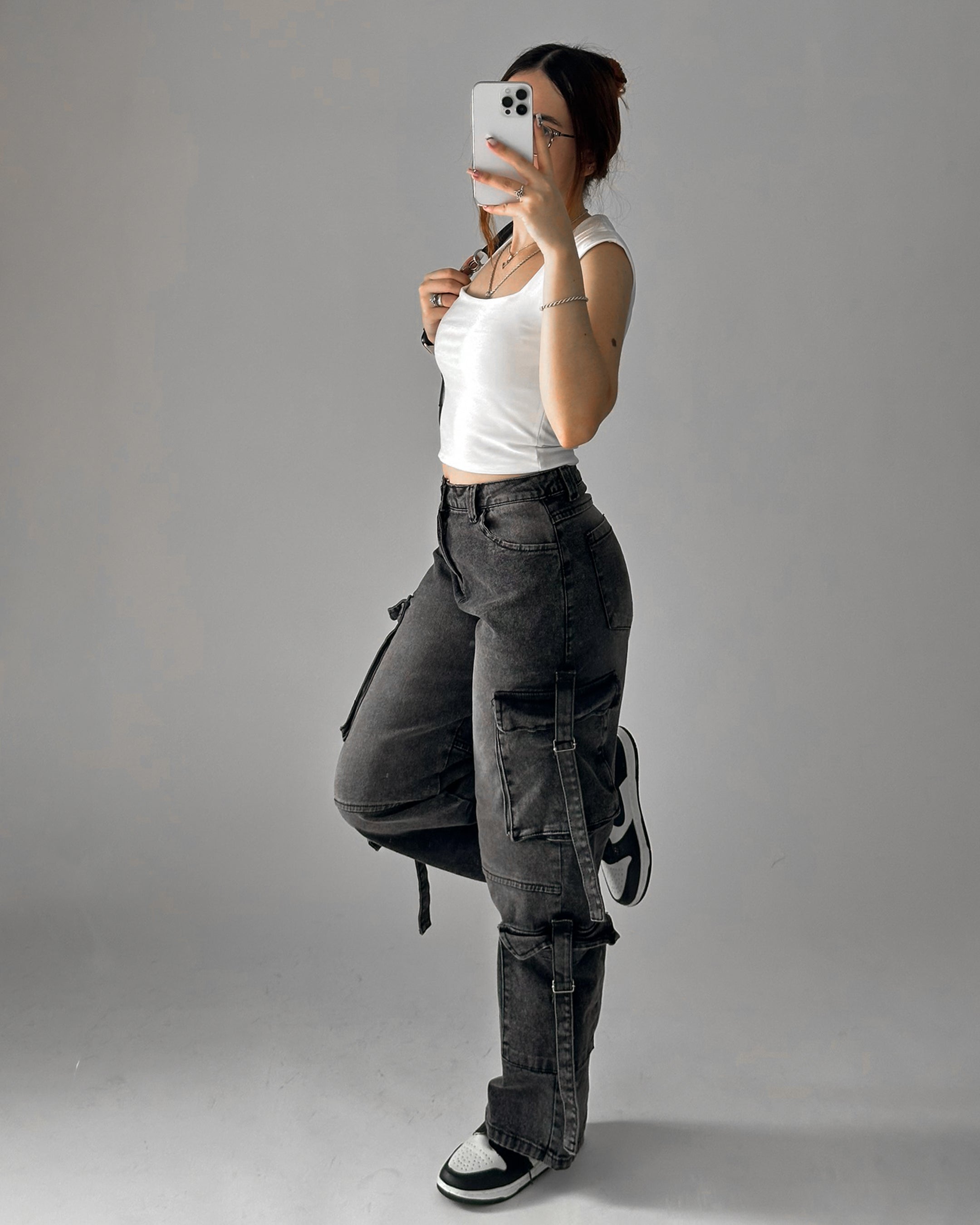 Jeans cargo RX Gris - Baggy
