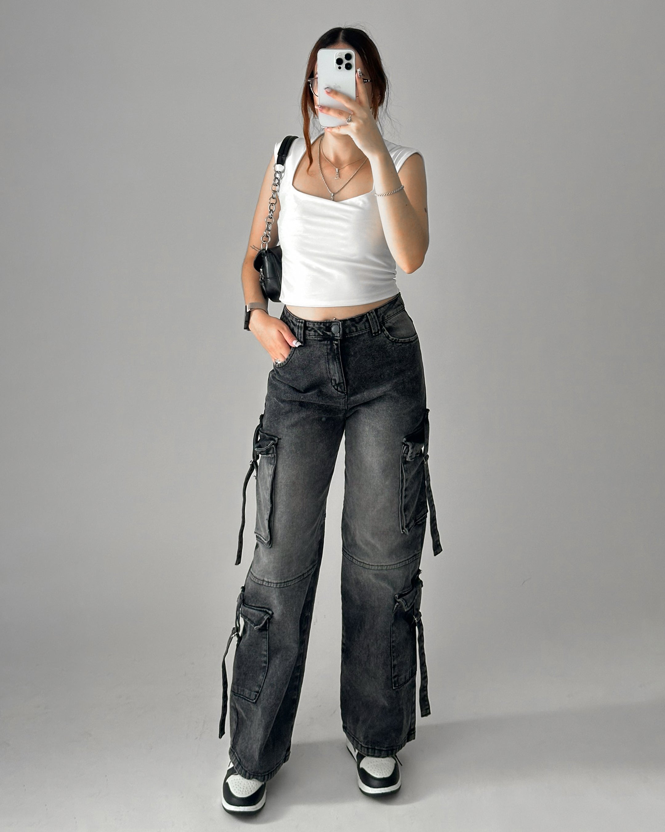 Jeans cargo RX Gris - Baggy