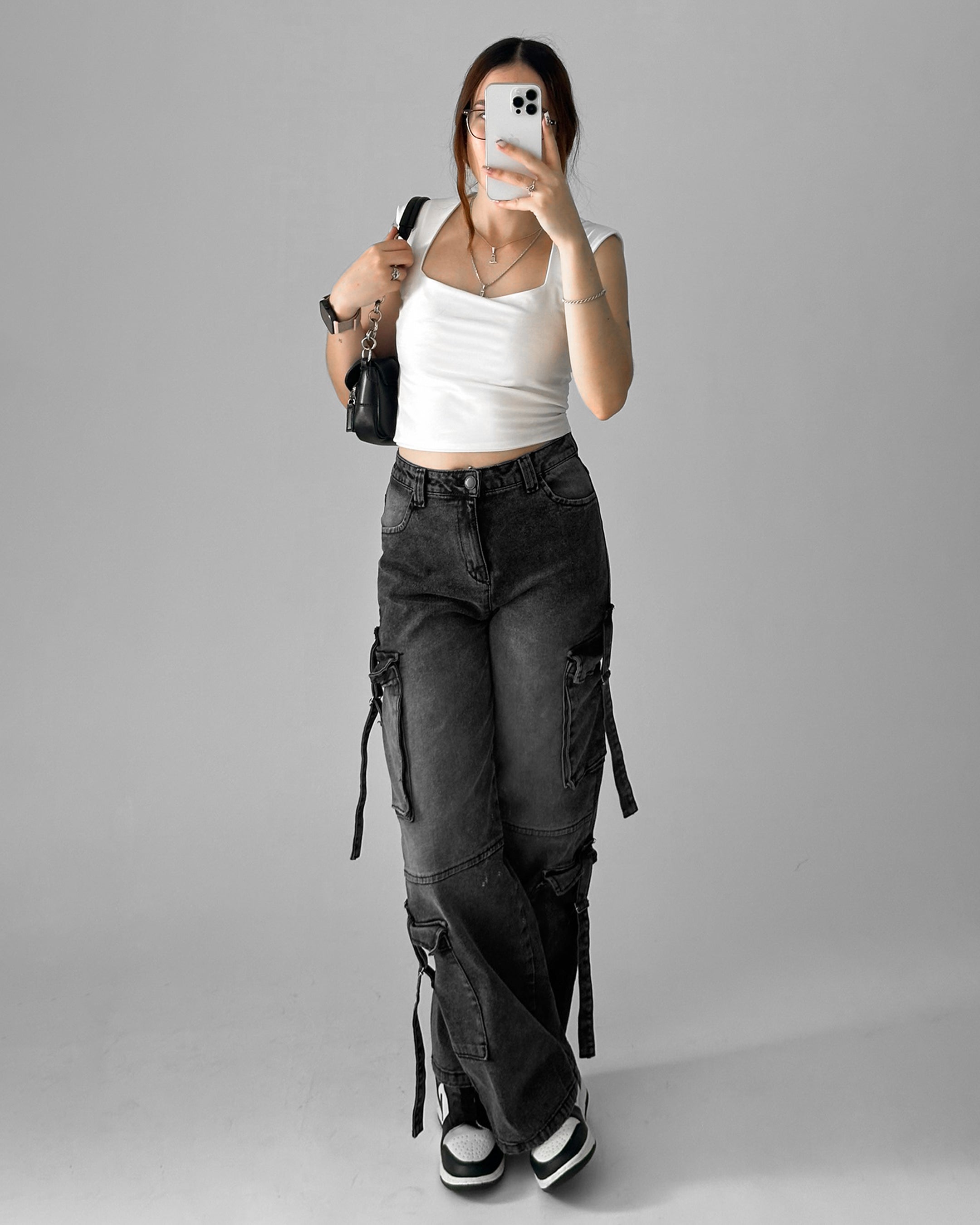 Jeans cargo RX Gris - Baggy