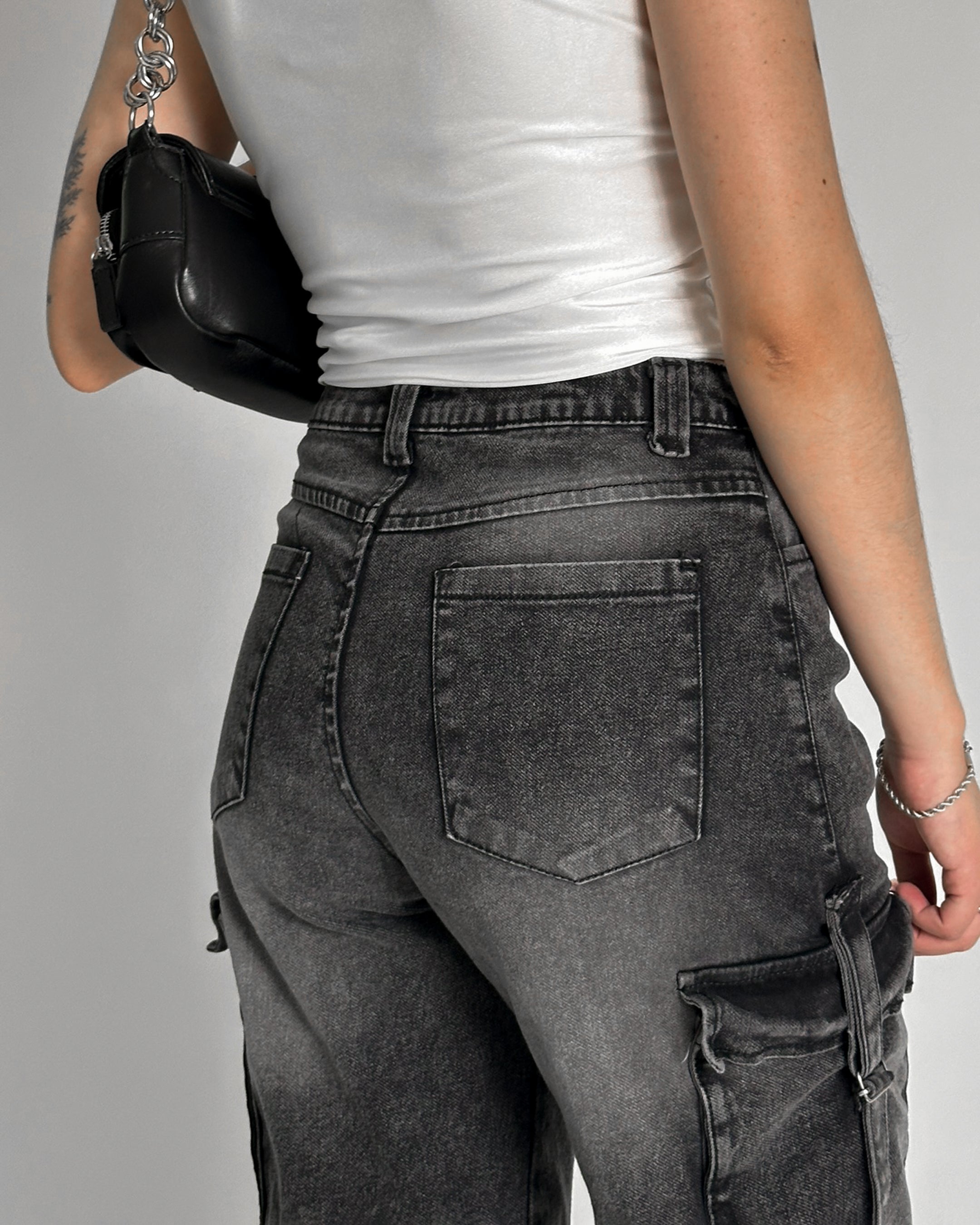Jeans cargo RX Gris - Baggy