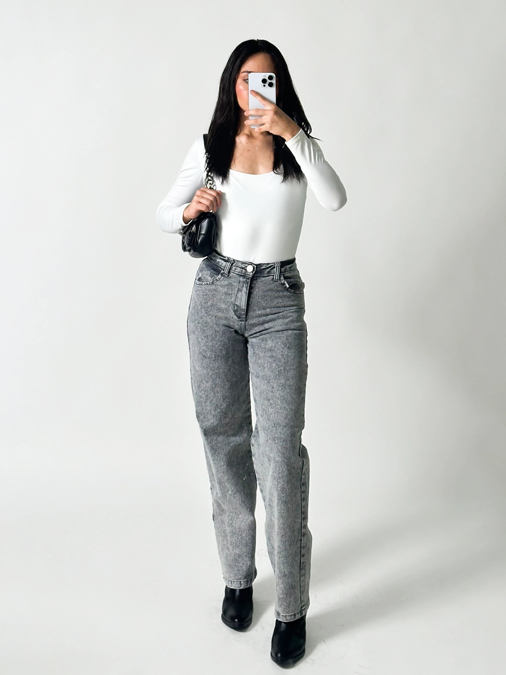 Jeans mid rise - barrel