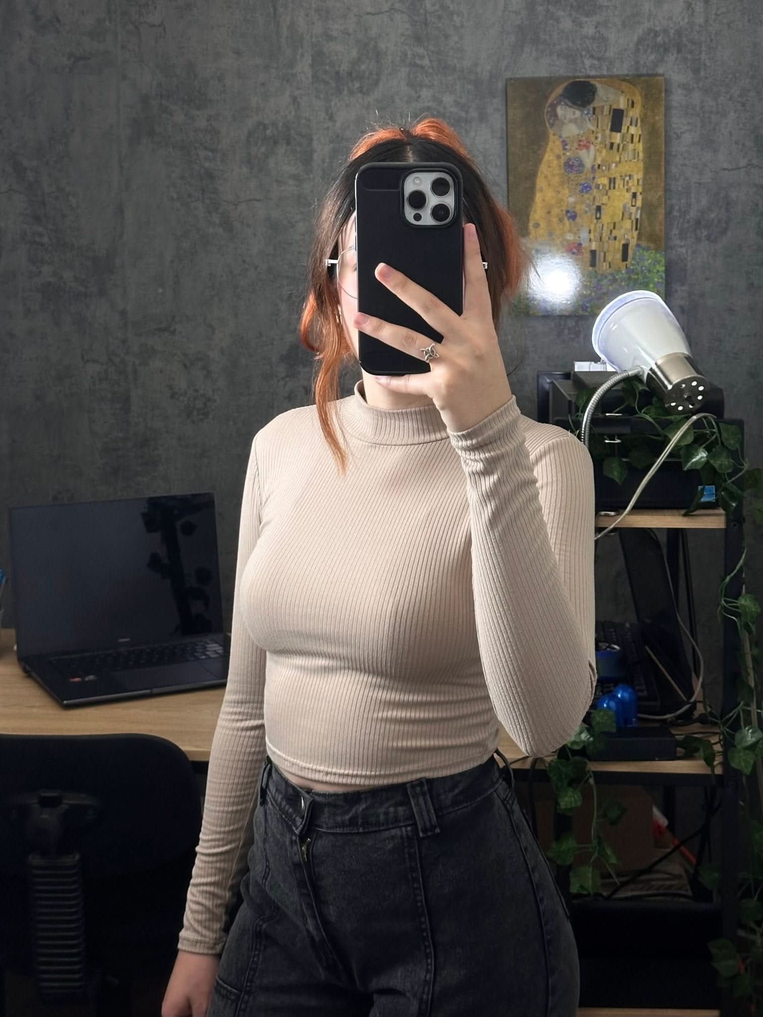 Blusa Sur cuello alto - AVORY