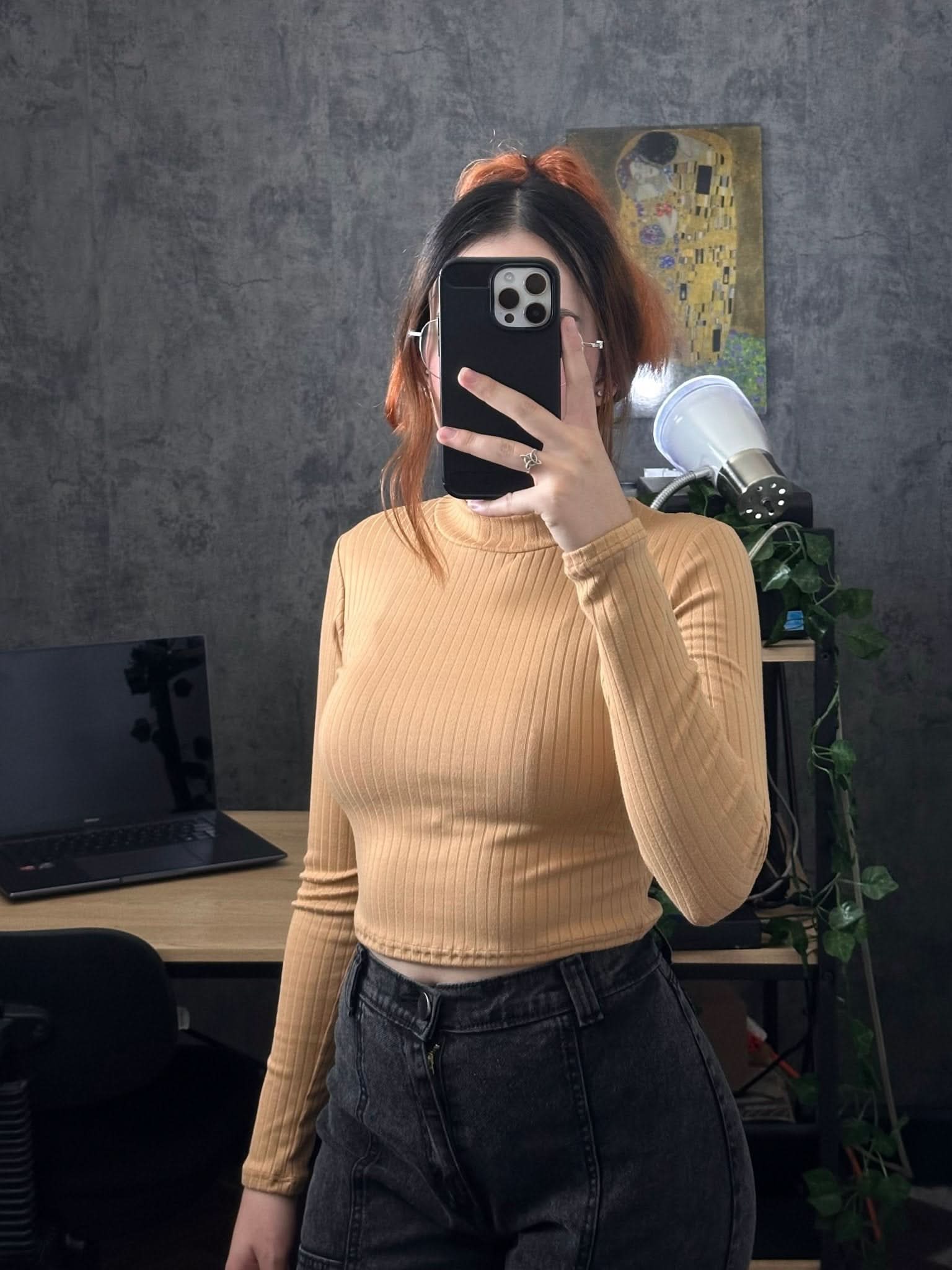 Blusa Sur cuello alto - AVORY