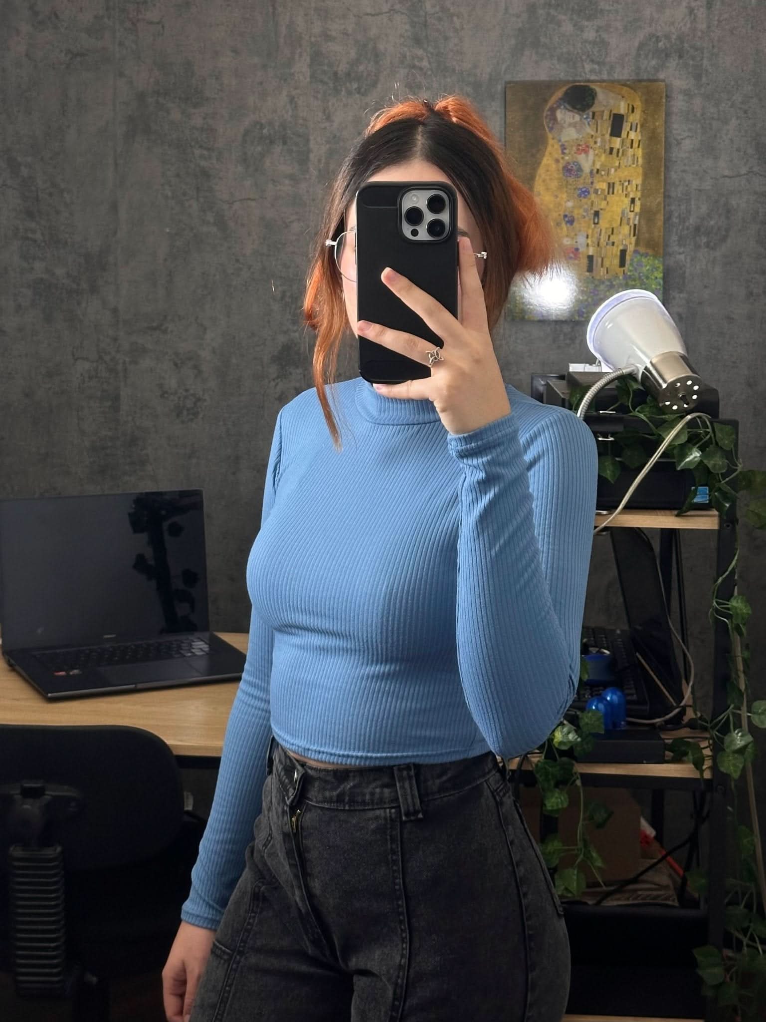 Blusa Sur cuello alto - AVORY