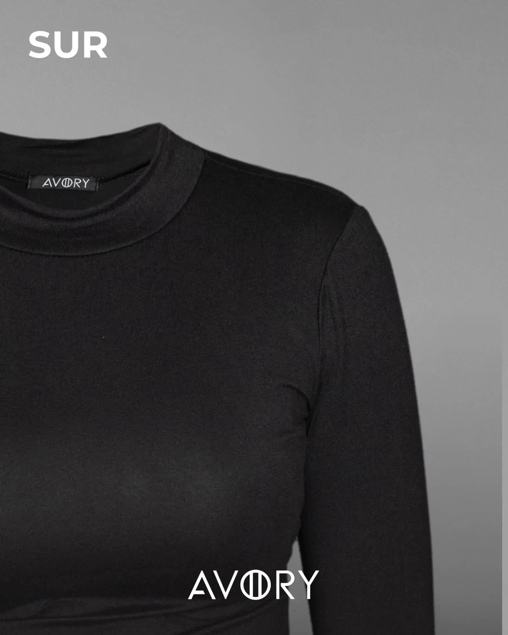 Blusa Sur cuello alto - AVORY