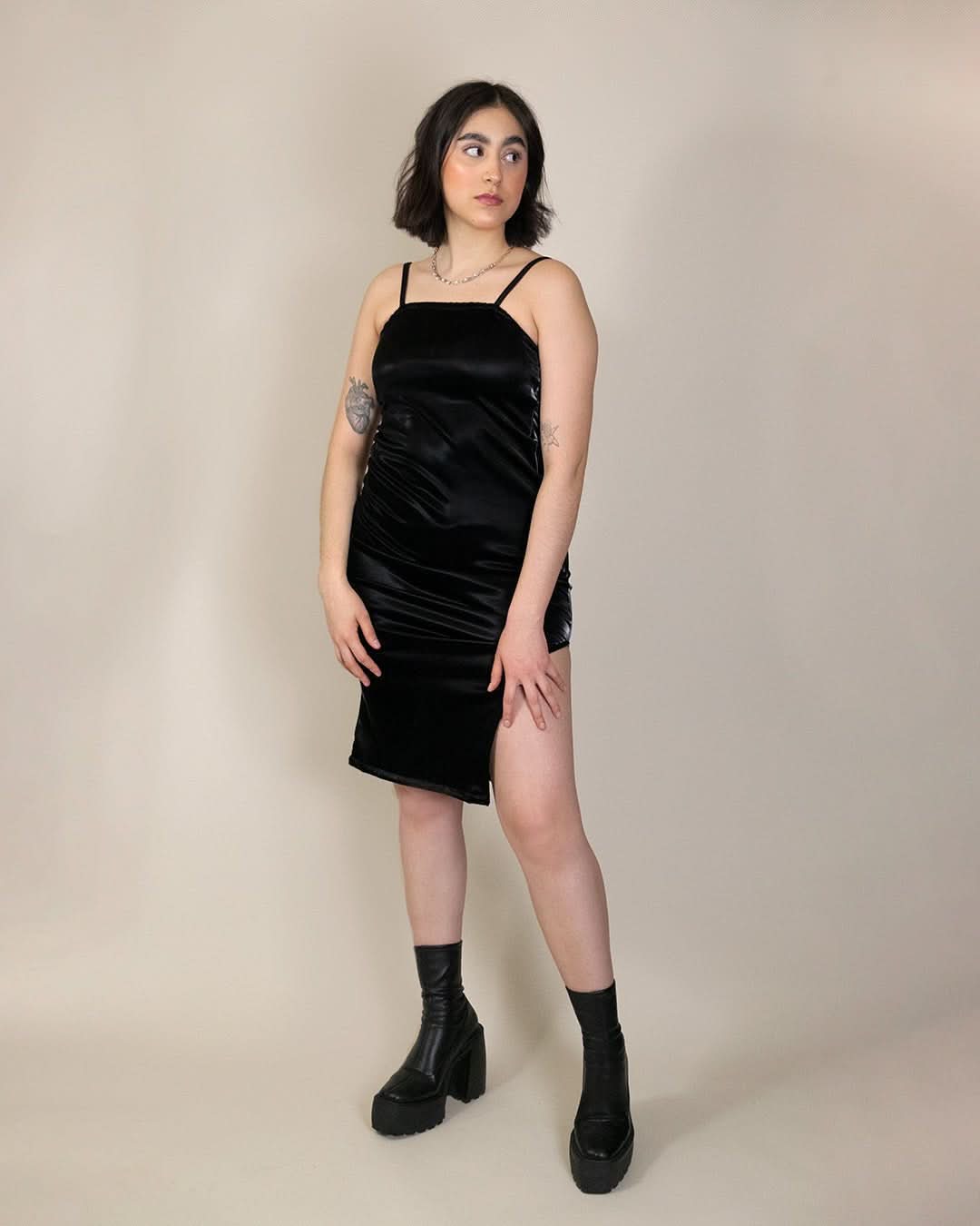 Vestido Icaro polipiel - AVORY