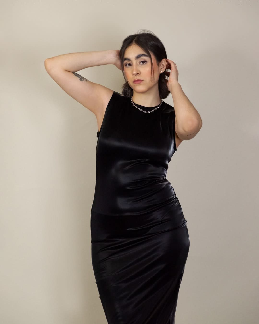 Vestido Kenia polipiel - AVORY