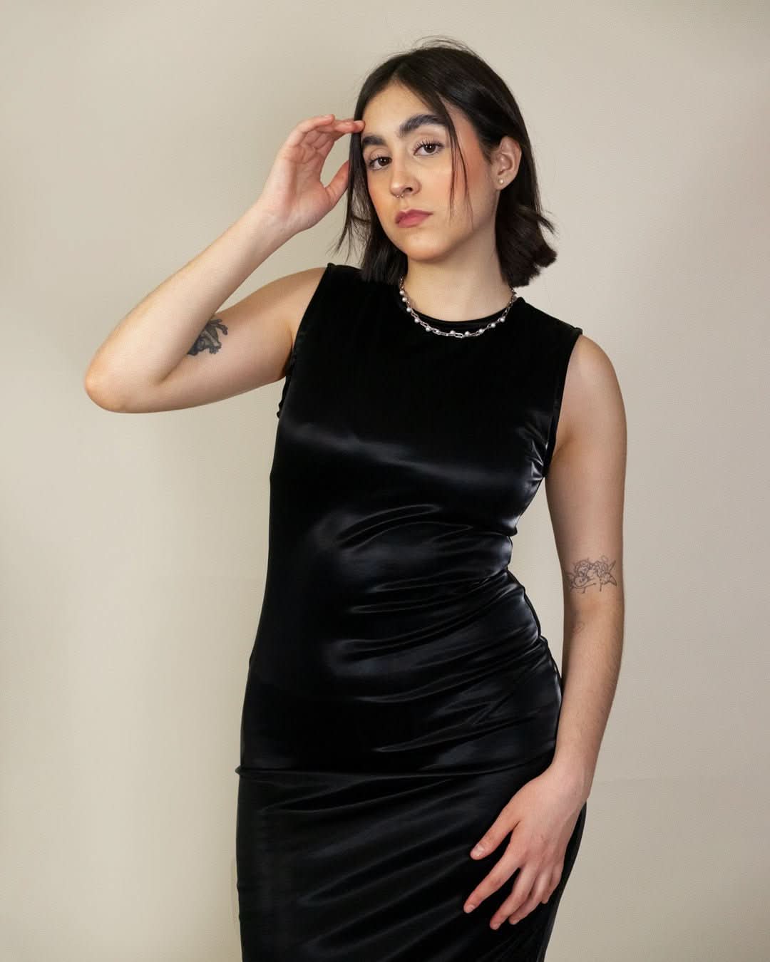 Vestido Kenia polipiel - AVORY