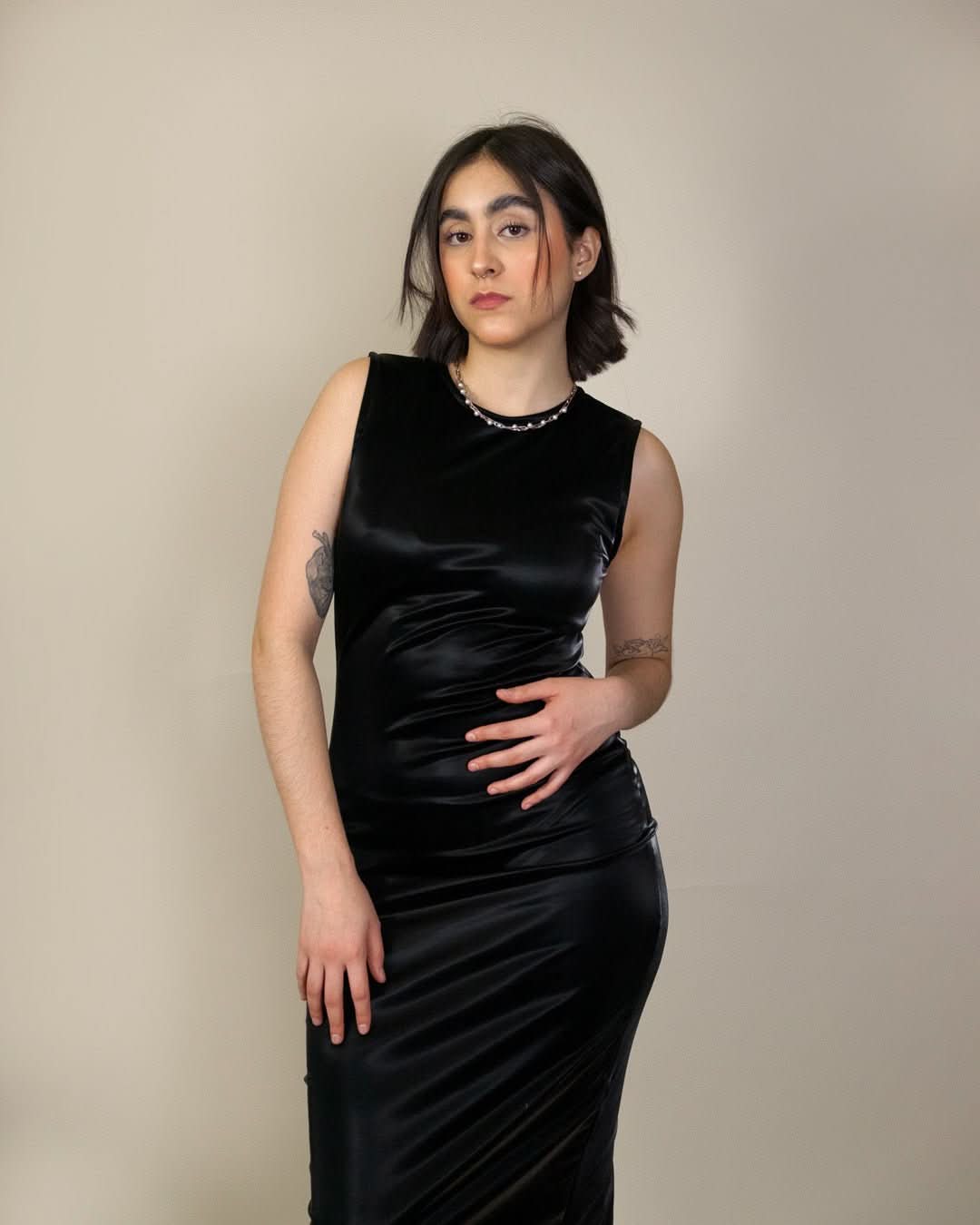 Vestido Kenia polipiel - AVORY